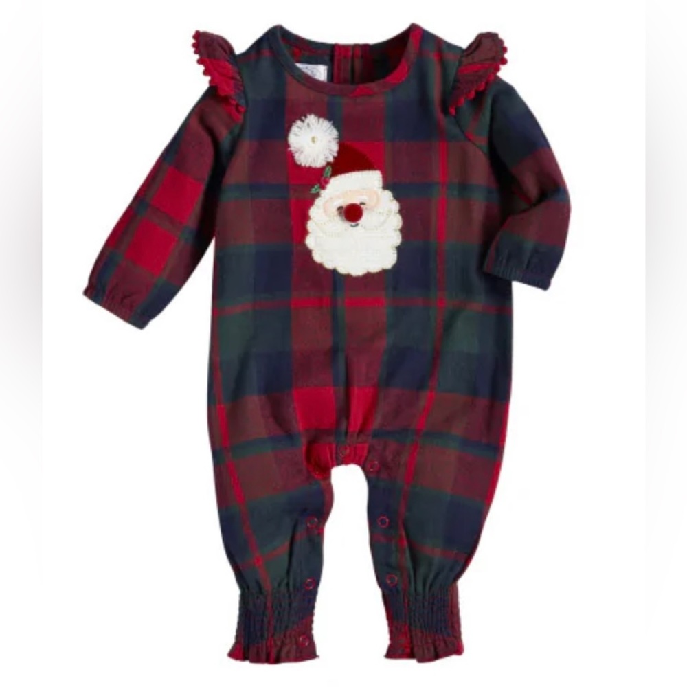 Mud Pie Santa applique bodysuit BNWT